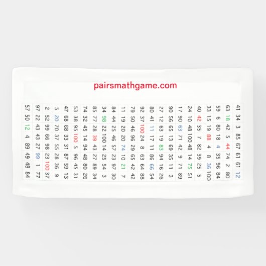 Nummernbanner 1 Mini Banner (Horizontal)