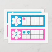 Nummernkarten, Flash Cards für die Vorschulerzählu Postkarte (Vorne/Hinten)