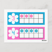 Nummernkarten, Flash Cards für die Vorschulerzählu Postkarte (Rückseite)