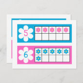 Nummernkarten, Vorschulerzählen von Flash Cards 5- Postkarte (Vorne/Hinten)