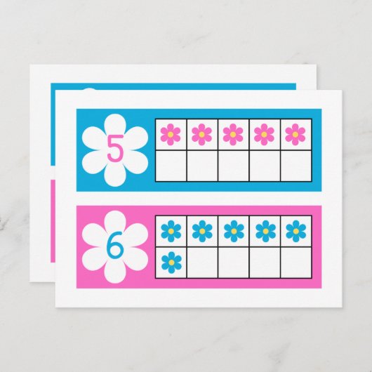 Nummernkarten, Vorschulerzählen von Flash Cards 5- Postkarte (Vorne/Hinten)