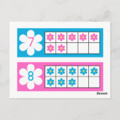 Nummernkarten, Vorschulerzählen von Flash Cards 5- Postkarte (Rückseite)