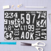 Nummernpapier für die Dekodierung und Collage von  Seidenpapier (Handwerk)