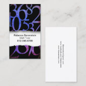 Nummernrippte Papier Tutor Blue Business Card Visitenkarte (Vorne/Hinten)