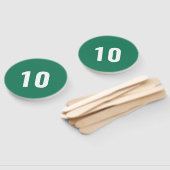 Nummernsattel | Modernes Green Event Game Score Fächer (Non-assembled)