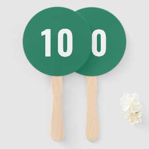 Nummernsattel   Modernes Green Event Game Score Fächer