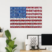 Nummernschild Flag der Vereinigten Staaten USA 201 Poster (Heimbüro)