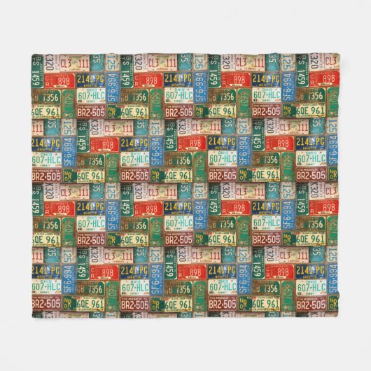 Nummernschild Fleecedecke (Vorderseite (Horizontal))