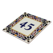 Nummernschild für das Mittelmeer-Mosaikhaus Fliese (Seite)