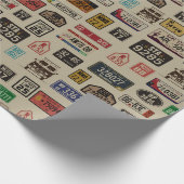 Nummernschild Geschenkpapier (Ecke)