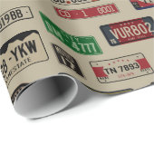 Nummernschild Geschenkpapier (Rolleneckpunkt)