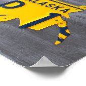 Nummernschild Karte der USA - Muscle Car Edition Poster (Ecke)