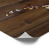 Nummernschild Karte Nordamerika: Plus Hawaii Poster (Ecke)