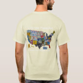 Nummernschild - Männerarbeit - Fleece T-Shirt (Rückseite)
