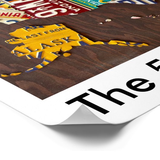 Nummernschild Mauerplakat Poster (Ecke)