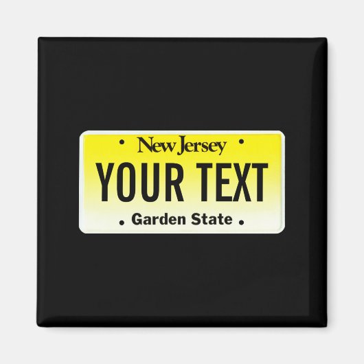 Nummernschild New Jersey Magnet (Vorne)