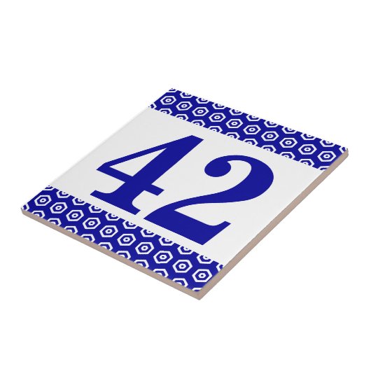 Nummernschild. Sechseckband Fliese (Seite)