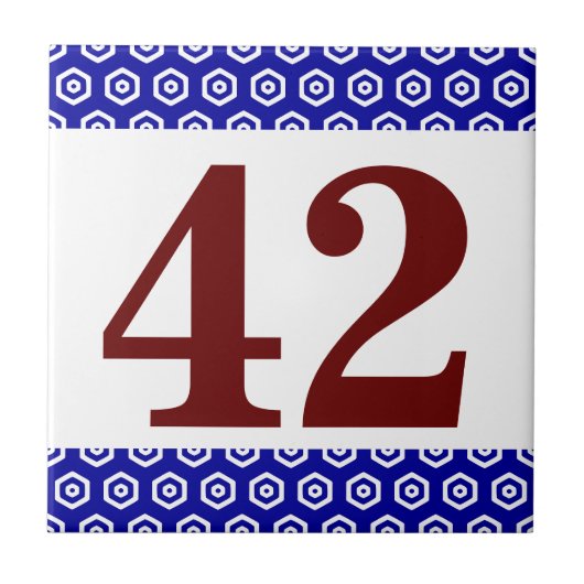 Nummernschild. Sechseckgrenze Fliese (Vorderseite)