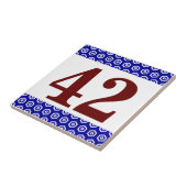 Nummernschild. Sechseckgrenze Fliese (Seite)