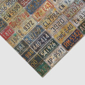 Nummernschild Tissue oder Decoupage Papier (Detail)