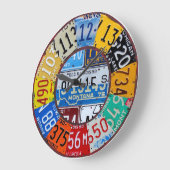 Nummernschild Uhr Vintage Nummer Auto Tag Art (Winkel)