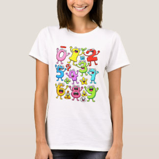 Nummerntag Lustiges Cartoon Zahlen Mathematik T-Sh T-Shirt