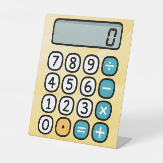 Nummerntag-Mathe-Rechner-Podest-Schild für die Sch Sockelschild