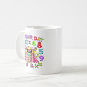 Nummerntag Süßer Taschenrechner Charakter-Design Kaffeetasse (Vorderseite Links)