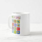 Nummerntags-Mathematik-Icons Taschenrechner-Design Kaffeetasse (Vorderseite Links)