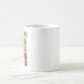 Nummerntags-Mathematik-Icons Taschenrechner-Design Kaffeetasse (Mittel)