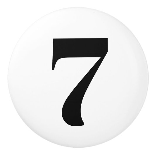 Nummernzieher Keramikknauf (Vorderseite)