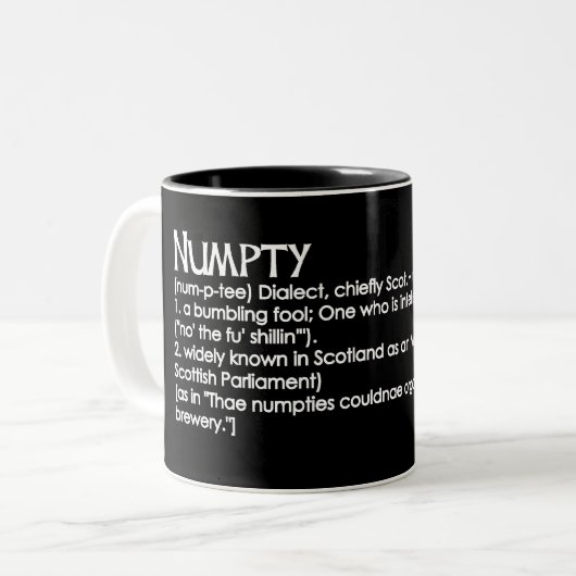 Numpty Zweifarbige Tasse (Vorderseite Links)