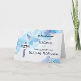 Nun 50 Jahre des religiösen Berufs Karte