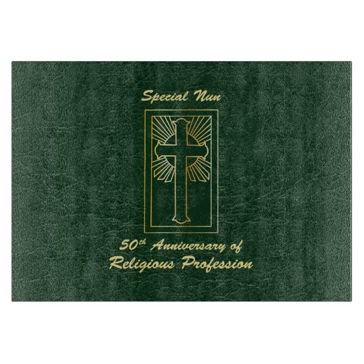Nun, 50. Jahrestag der religiösen Beruf Green Schneidebrett (Vorderseite)