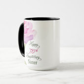 Nun 70th Anniversary Sister Jubilee Pink Rose Tasse (Vorderseite Links)