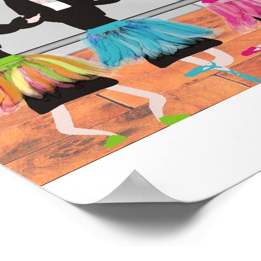 Nun Ballerinas Art Poster (Ecke)