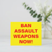 NUN BAN ASSAULT WAFFEN! Pro gun-Kontrolle Postkarte (Stehend Vorderseite)