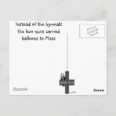 Nun Birthday Geschenke Postkarte (Rückseite)