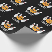 Nun, Bowl Me Down Funny Bowling Puff Dark BG Geschenkpapier (Ecke)