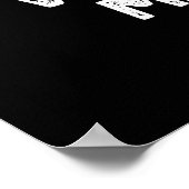 Nun, Bowl Me Down Funny Bowling Puff Dark BG Poster (Ecke)