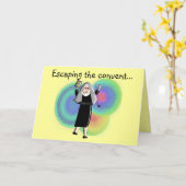 Nun Cards "Escaping the Convent" Karte (Gelbe Blume)