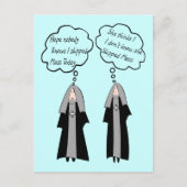 Nun Cards "Things Nuns Think About" lustig Postkarte (Vorderseite)