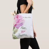 Nun Custom Name 70th Anniversary Jubiläumsrose Tasche (Von Nahem)