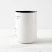 Nun Custom Name 75th Anniversary Pink Rose Tasse (Zentrum)