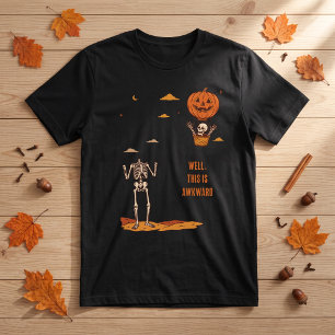 Nun, das ist ein peinliches Halloween-Skelett-Kürb T-Shirt