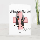 Nun "Denken Sie an Sie" katholische Grußkarte Karte (Rückseite)