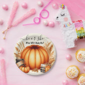 Nun, Farm Pink Blue Fall Girl Pumpkin Gender-Studi Pappteller (Party)