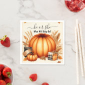 Nun, Farm Pink Blue Fall Girl Pumpkin Gender-Studi Serviette (Beispiel)