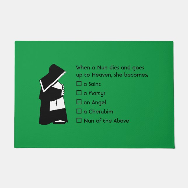 Nun Fun - sauber Spaß, Nun Heaven Joke Fußmatte (Vorderseite)