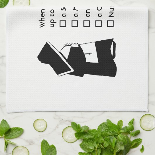 Nun Fun - sauber Spaß, Nun Heaven Joke Geschirrtuch (Gefaltet)